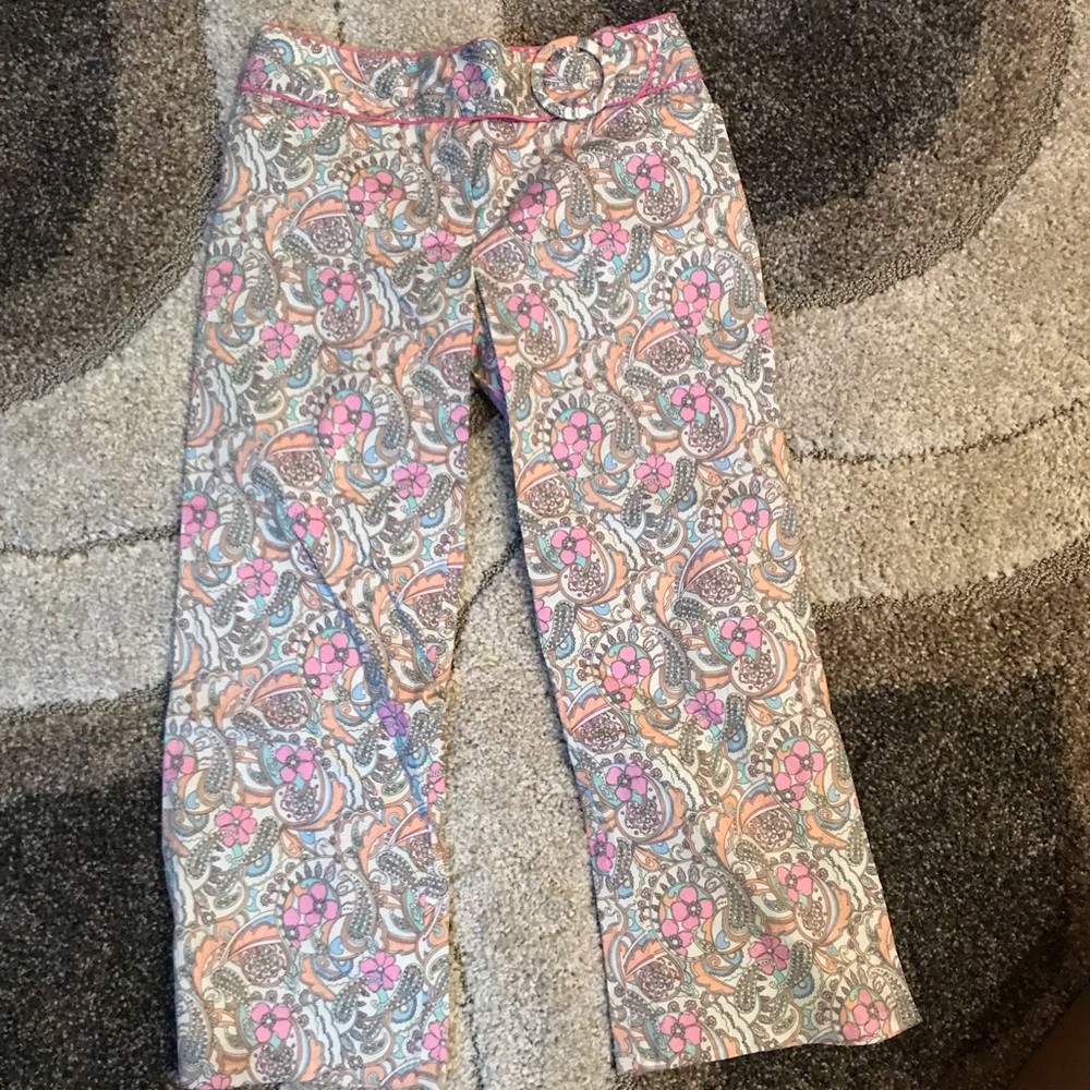 Light Pink Paisley Capri